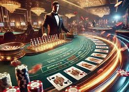 Blackjack gameplay and live dealer interaction